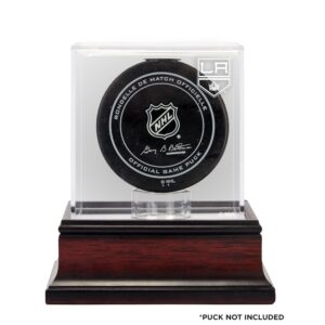 Los Angeles Kings Mahogany Hockey Puck Logo Display Case