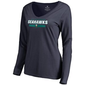 Women's Navy UNC Wilmington Seahawks Team Strong Long Sleeve T-Shirt
