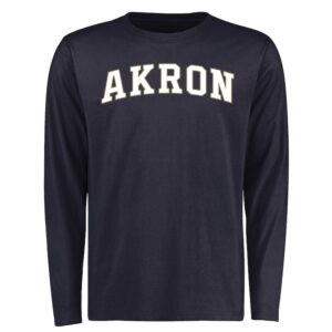 Men's Navy Akron Zips Everyday Long Sleeve T-Shirt
