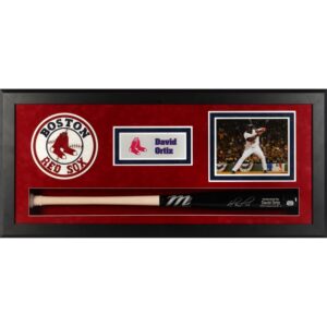David Ortiz Boston Red Sox Framed Autographed Bat Shadowbox