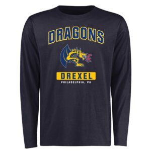 Men's Navy Drexel Dragons Campus Icon Long Sleeve T-Shirt