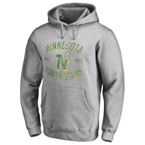 Men's Ash Minnesota North Stars Heritage Pullover Hoodie
