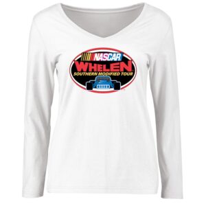 Women's White NASCAR Whelen Southern Modified Tour Logo Long Sleeve T-Shirt