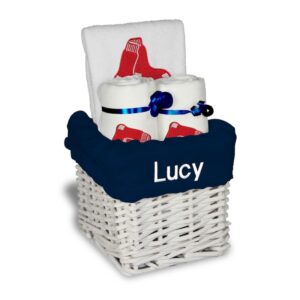 White Boston Red Sox Personalized Small Gift Basket II