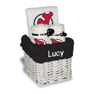 White New Jersey Devils Personalized Small Gift Basket
