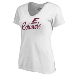 Women's White Eastern Kentucky Colonels Dora Slim Fit T-Shirt