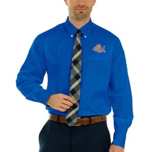 Men's Royal Savannah State Tigers Wicked Woven Long Sleeve Button-Down Shirt