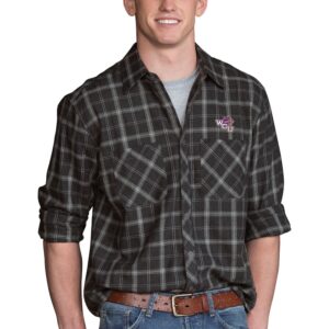 Men's Charcoal Western Carolina Catamounts Brewer Flannel Long Sleeve Shirt