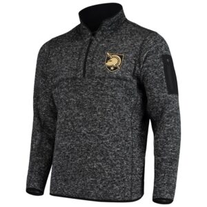 Men's Antigua Black Army Black Knights Fortune Half-Zip Sweatshirt