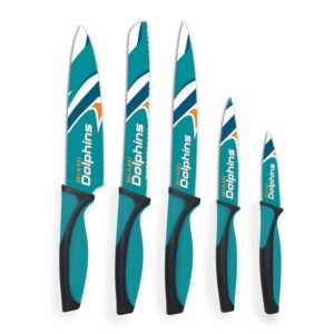 Woodrow Miami Dolphins 5-Piece Stainless Steel Cutlery Knife Set