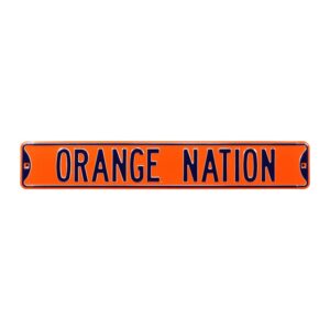Orange Syracuse Orange 6" x 36" College Ave Street Sign