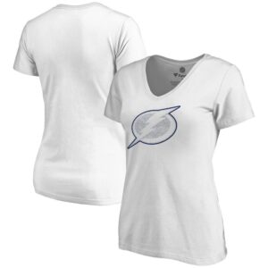 Women's White Tampa Bay Lightning Whiteout V-Neck T-Shirt