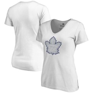 Women's White Toronto Maple Leafs Whiteout V-Neck T-Shirt