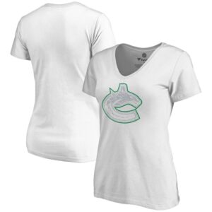 Women's White Vancouver Canucks Whiteout V-Neck T-Shirt