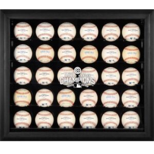 Chicago Cubs 2016 MLB World Series Champions Black Framed Logo 30-Ball Display Case