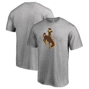 Men's Ash Wyoming Cowboys Primary Team Logo T-Shirt