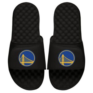 Men's ISlide Black Golden State Warriors Personalized Primary Slide Sandals