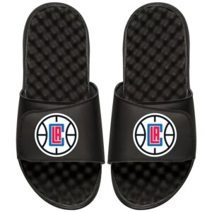 Men's ISlide Black LA Clippers Personalized Primary Slide Sandals