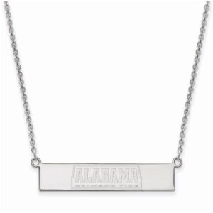 Women's Alabama Crimson Tide Sterling Silver Small Bar Necklace