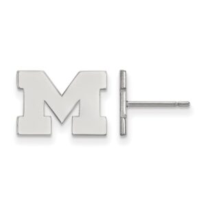 Women's Michigan Wolverines Sterling Silver XS Post Earrings