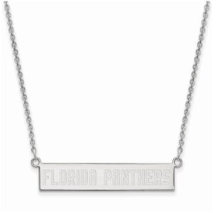 Women's Florida Panthers Sterling Silver Small Bar Necklace