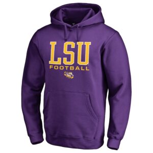 Men's Purple LSU Tigers True Sport Football Pullover Hoodie