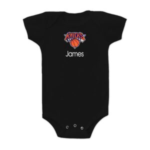 Infant Black New York Knicks Personalized Bodysuit