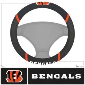 Cincinnati Bengals Logo & Wordmark Steering Wheel Cover
