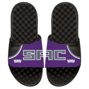 Youth ISlide Black Sacramento Kings Away Jersey Slide Sandals