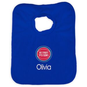 Infant Royal Detroit Pistons Personalized Bib