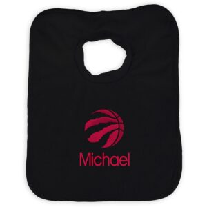 Infant Black Toronto Raptors Personalized Bib