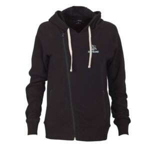 Women's Black Johns Hopkins Blue Jays Fleece Moto Jacket