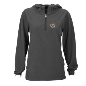 Women's Charcoal Harvard Crimson Pullover Stretch Anorak Jacket