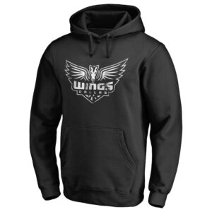 Men's Black Dallas Wings Marble Pullover Hoodie