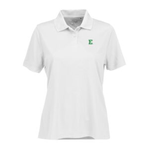 Women's White Eastern Michigan Eagles Vansport Omega Plus Size Tech Polo