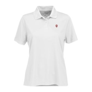 Women's White Indiana Hoosiers Vansport Omega Plus Size Tech Polo