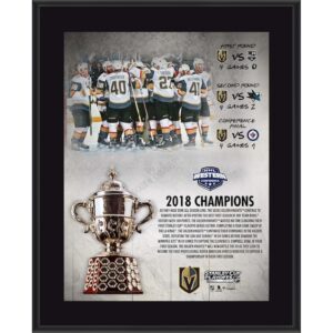 Vegas Golden Knights 10.5" x 13" 2018 Western Conference Champions Sublimated Plaque
