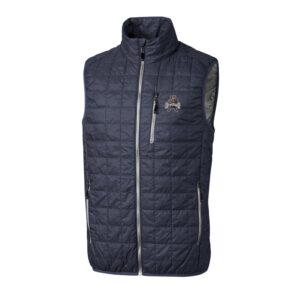 Men's Cutter & Buck Anthracite Utah State Aggies Big & Tall College Vault Rainier Full-Zip Vest