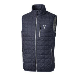Men's Cutter & Buck Anthracite Villanova Wildcats Big & Tall College Vault Rainier Full-Zip Vest