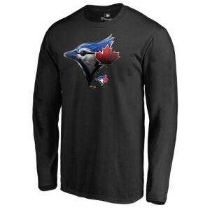 Men's Black Toronto Blue Jays Midnight Mascot Long Sleeve T-Shirt