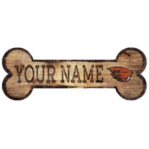 Oregon State Beavers 12" x 6" Personalized Dog Bone Sign