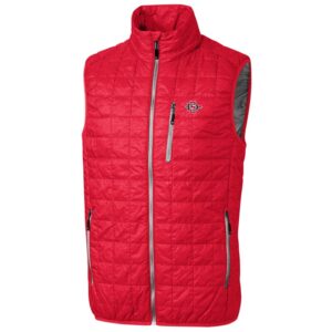 Men's Cutter & Buck Red San Diego State Aztecs Big & Tall Full-Zip Collegiate Rainier Vest