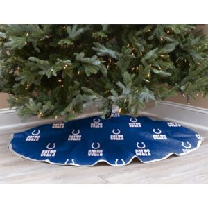 Blue Indianapolis Colts Micro Plush Christmas Tree Skirt