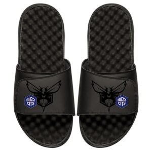 Youth ISlide Black Charlotte Hornets Tonal Pop Slide Sandals