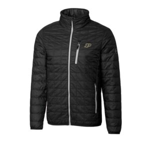 Men's Cutter & Buck Black Purdue Boilermakers Big & Tall Rainier Full-Zip Jacket