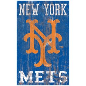 New York Mets 11'' x 19'' Heritage Distressed Logo Sign