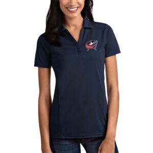 Women's Antigua Navy Columbus Blue Jackets Tribute Polo