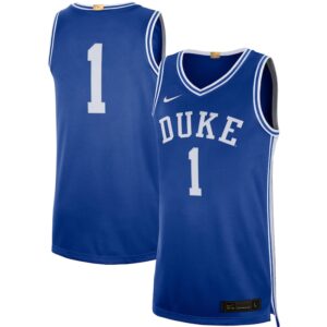 Men's Nike #1 Royal Duke Blue Devils Limited Basketball Jersey