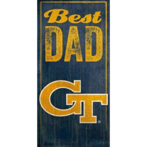 Georgia Tech Yellow Jackets 6'' x 12'' Best Dad Sign