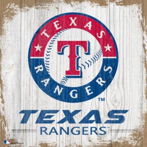Texas Rangers 6'' x 6'' Team Logo Block